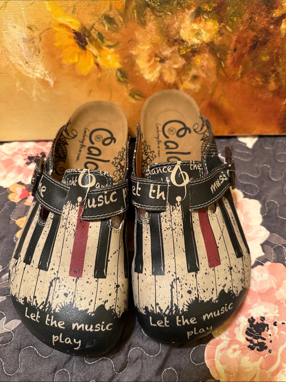 Womens Calceo Clog - Let the Music Play sz36